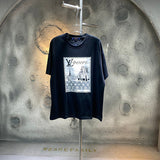 Front view of Louis Vuitton cotton t-shirt with runway-inspired design
