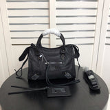 Side profile of elevated classic women's handbag – women's designer-style accessory