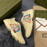 Gucci muted earth tones luxury sneakers view 8 low-top design