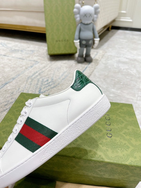 Gucci sneakers detailed view showing premium designer craftsmanship