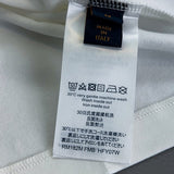 Close-up detail shot of Louis Vuitton luxury clothing with everyday silhouette