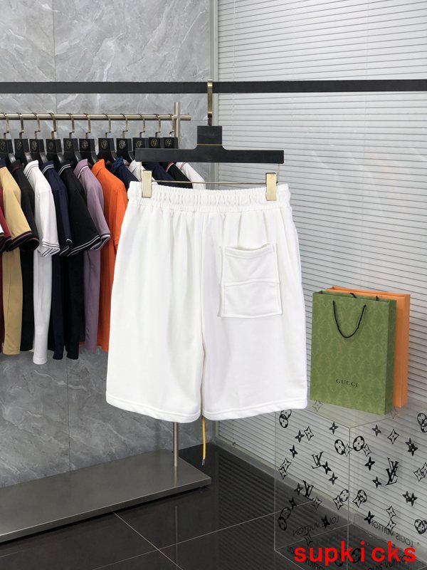 Side profile of Rhude luxury clothing with logo-detail design
