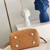 Close-up detail of signature everyday-luxe women's handbag – women's premium purse