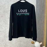 Front view of Louis Vuitton luxury clothing with monogram-inspired silhouette