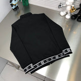 Back view of Louis Vuitton luxury clothing with signature branding