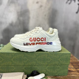Gucci Designer sneakers in crisp white everyday casual design front view