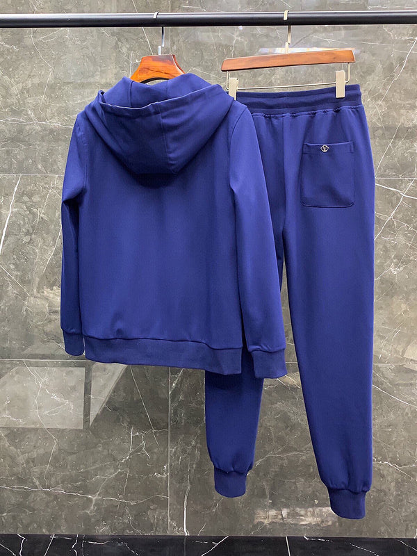 Side profile of Louis Vuitton luxury clothing with monogram-inspired silhouette
