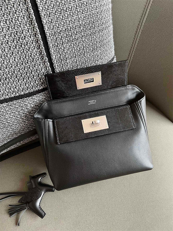 Close-up detail of structured bag design