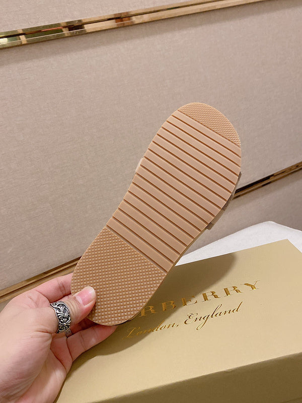 Burberry Black Block Heel Pumps - Back View
