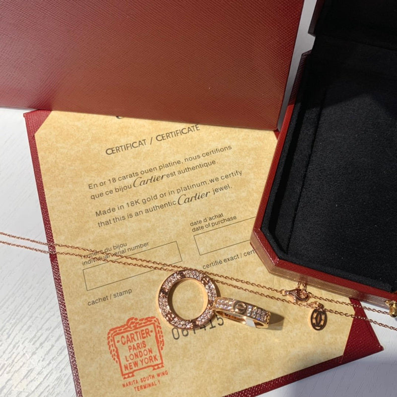 Front view of Cartier unisex jewelry piece