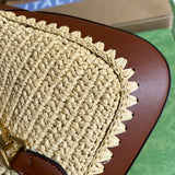 Side view of modernist structured handbag