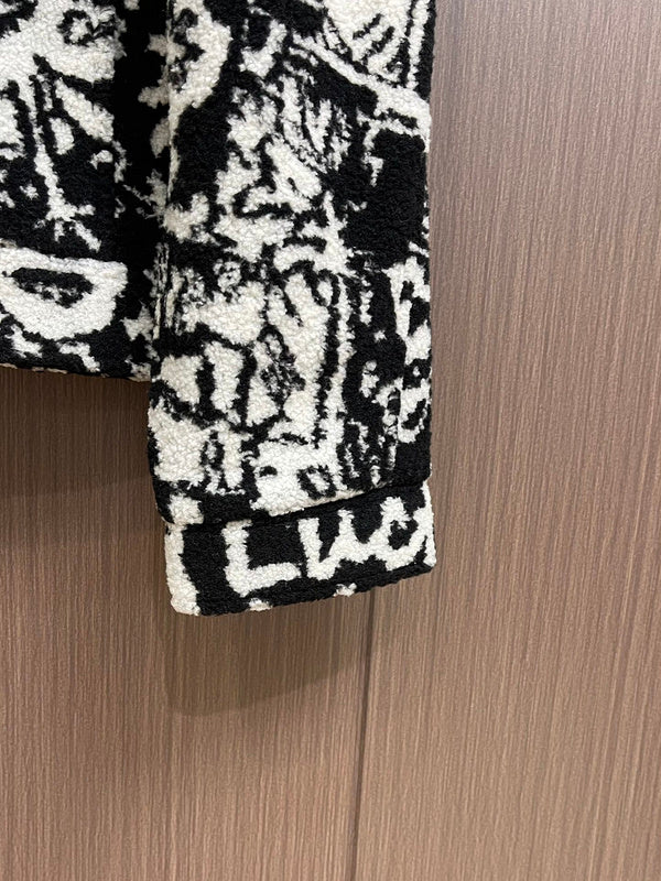 Back view of Louis Vuitton luxury clothing with logo-detail design