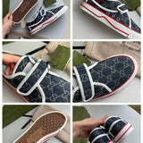 Gucci soft grey luxury sneakers view 5 classic court silhouette