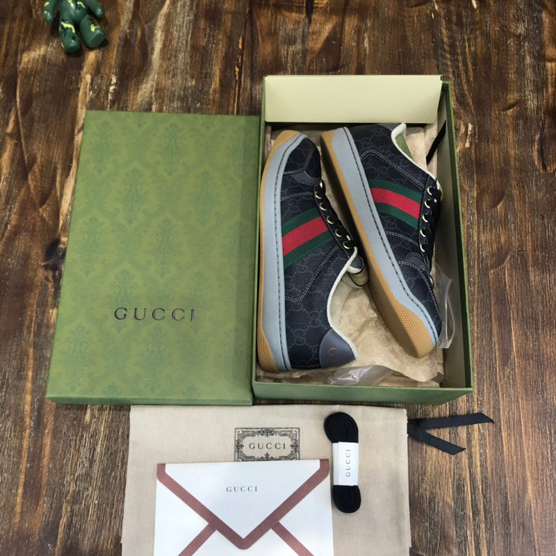 Gucci neutral cream luxury sneakers view 10 signature lace-up style