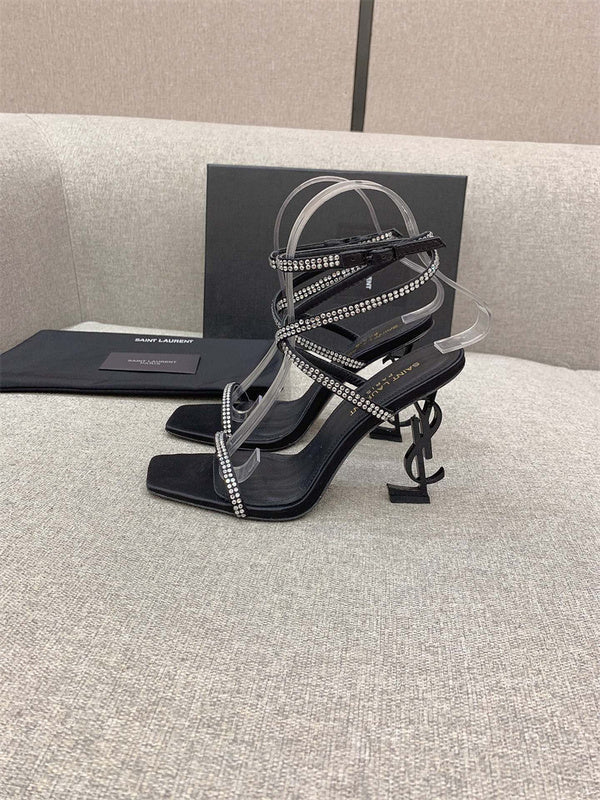Close-up of Saint Laurent shoes craftsmanship