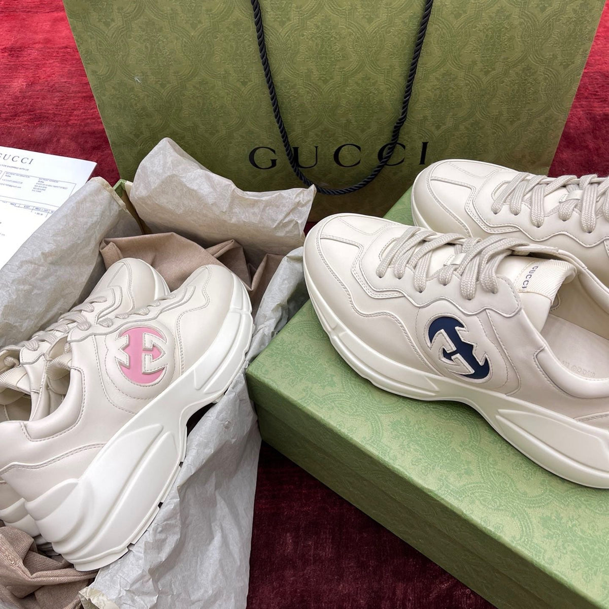 Front view of Gucci Rhyton Sneakers premium sneakers