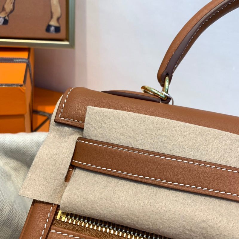 Close-up detail of polished bag design