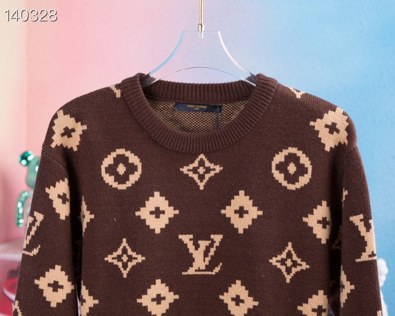 Side profile of Louis Vuitton luxury clothing with runway-inspired design
