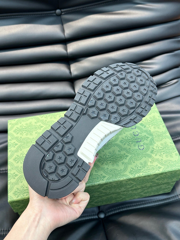 Gucci classic monochrome luxury sneakers view 8 heritage-inspired look