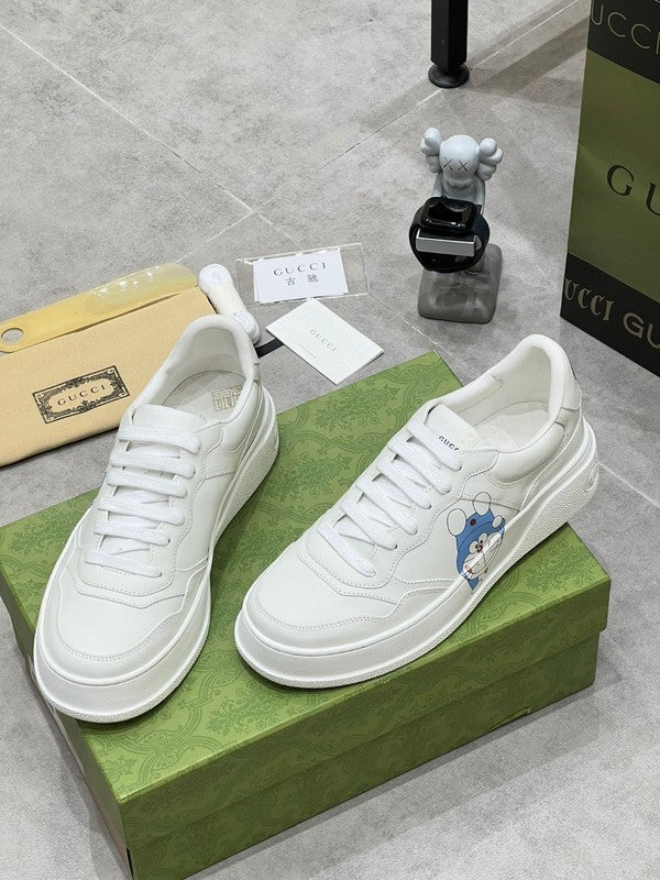 Side profile of Gucci muted earth tones sneakers everyday casual design