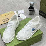 Side profile of Gucci muted earth tones sneakers everyday casual design
