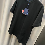 Close-up detail shot of Louis Vuitton cotton t-shirt with tailored silhouette