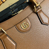 Back view of statement structured women's handbag – women's everyday handbag