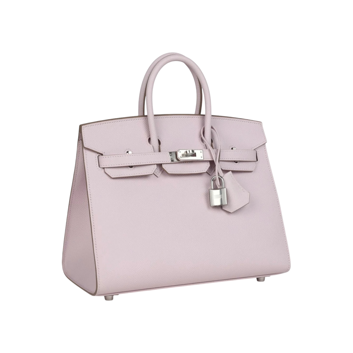 HermÃ¨s Birkin Sellier 25 Mauve Pale Epsom Palladium Hardware