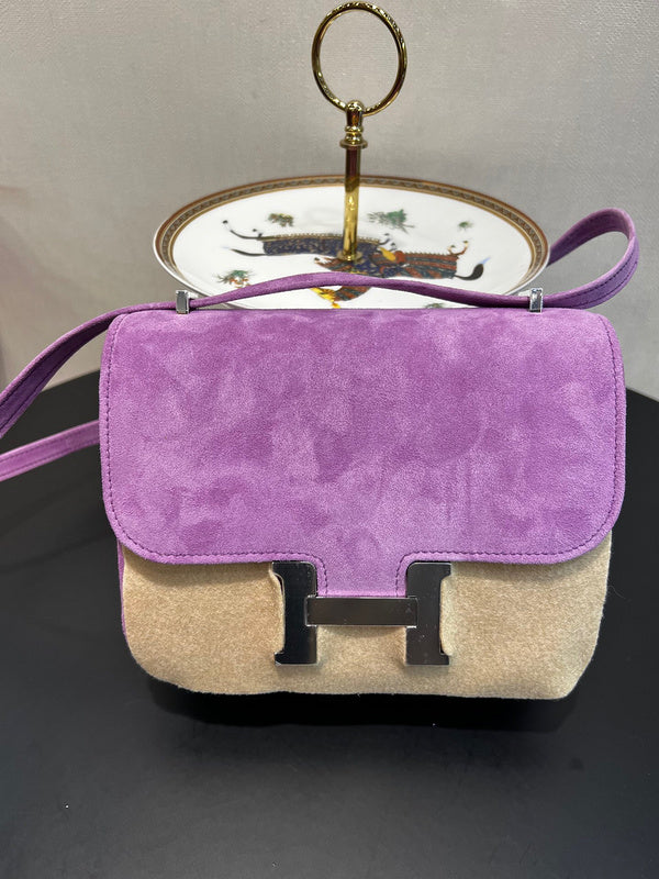Side view of graceful structured handbag