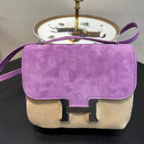 Side view of graceful structured handbag
