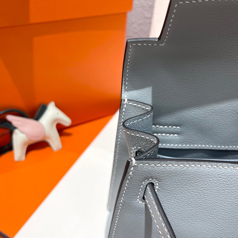 Side view of versatile structured handbag