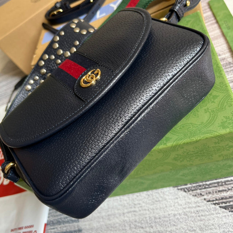 Understated bag shown from front angle