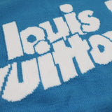 Full styled look of Louis Vuitton luxury clothing with logo-detail design