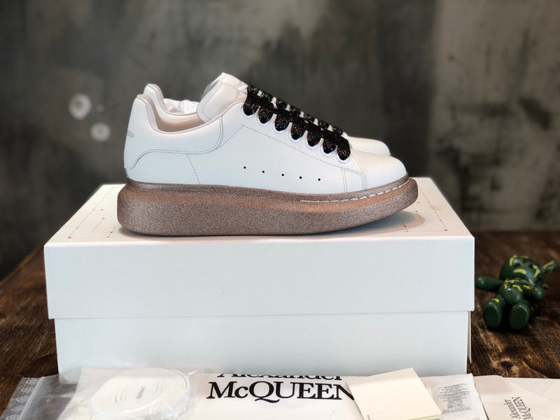 Alexander McQueen Nude High-Top Sneakers - Back View