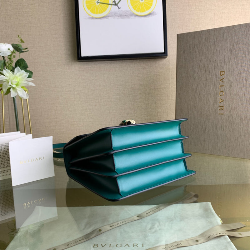 Polished Premium PU Leather Handbag - Smooth Faux-Leather Exterior | Women's Luxury Handbag #1694 - back view (image 4) of designer-inspired handbag