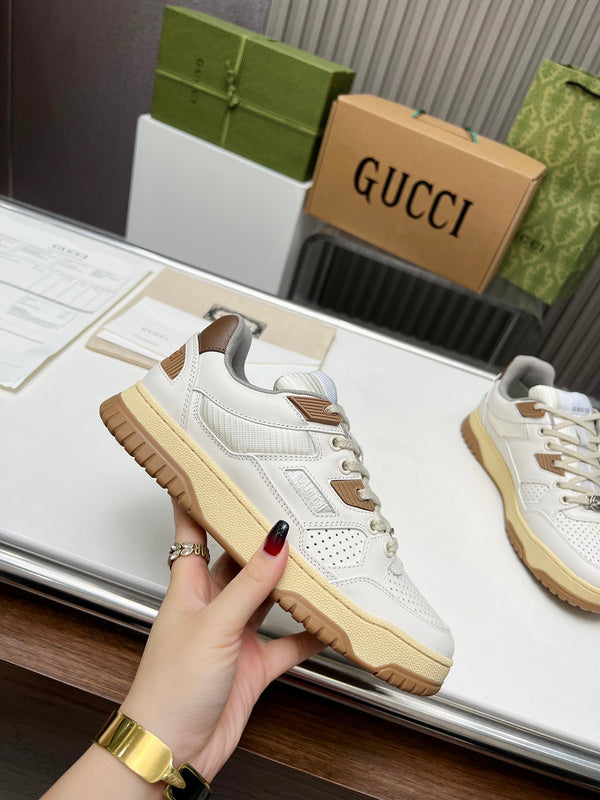 Gucci stone beige luxury sneakers view 10 chunky sole construction