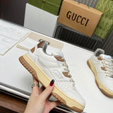 Gucci stone beige luxury sneakers view 10 chunky sole construction