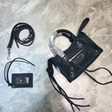 Classic Faux Leather Handbag - Sleek Minimalist Lines | Women's Everyday Carry Handbag #694 - side angle view (image 2) of designer-inspired handbag