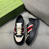 Gucci two-tone luxury sneakers view 4 sleek tonal finish