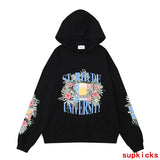 Side profile of Rhude luxury clothing with signature branding