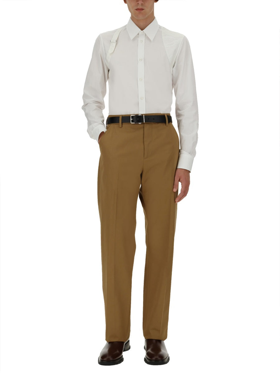 Alexander McQueen premium pants detail and craftsmanship close-up