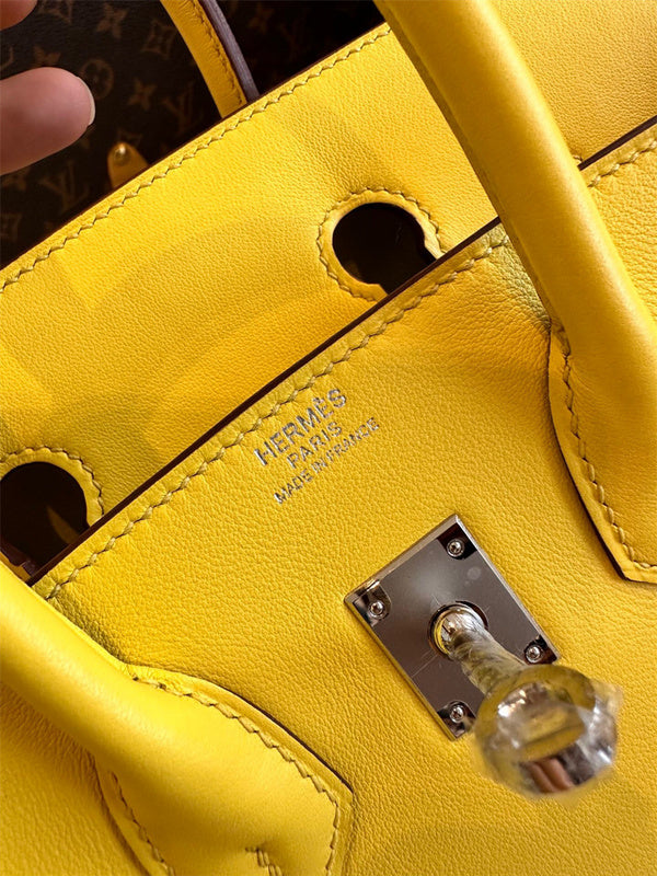 Side view of sophisticated structured handbag