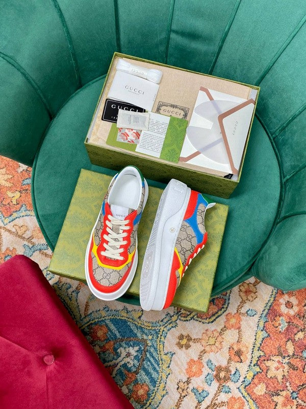 Gucci all-black luxury sneakers view 4 heritage-inspired look