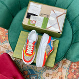 Gucci all-black luxury sneakers view 4 heritage-inspired look