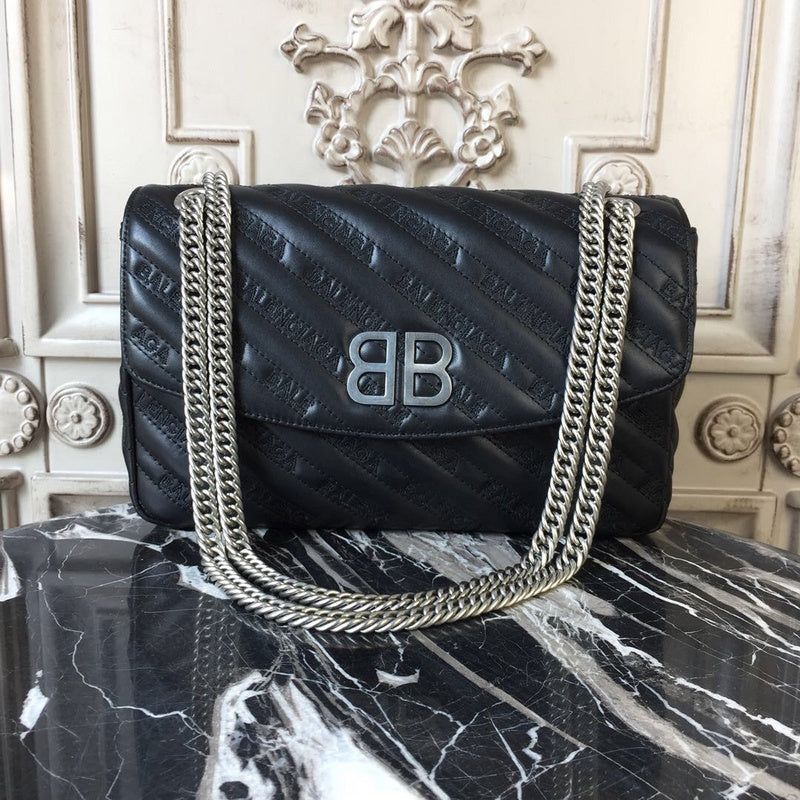 Sophisticated Faux Leather Handbag - Statement Silhouette | Women's Everyday Carry Handbag #841 - front view (image 1) of designer-inspired handbag