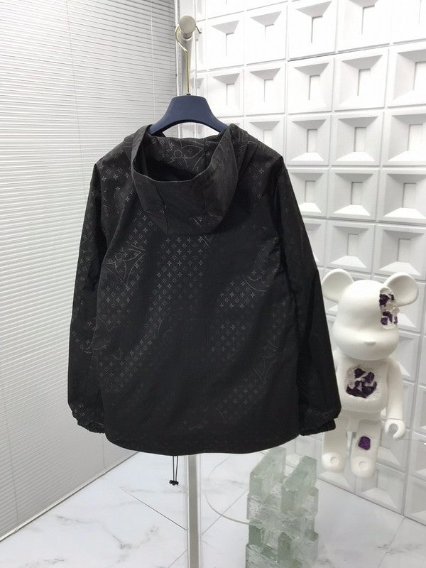 Front view of Louis Vuitton luxury clothing with tailored silhouette