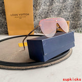 Close-up detail view of Louis Vuitton unisex sunglasses