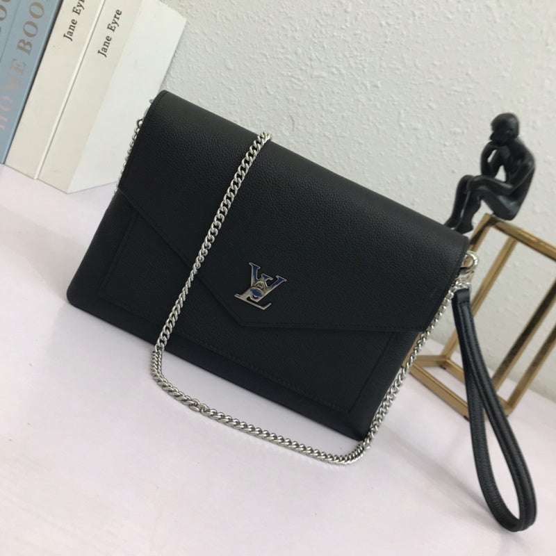 Side profile of structured sleek women's handbag – women's everyday handbag