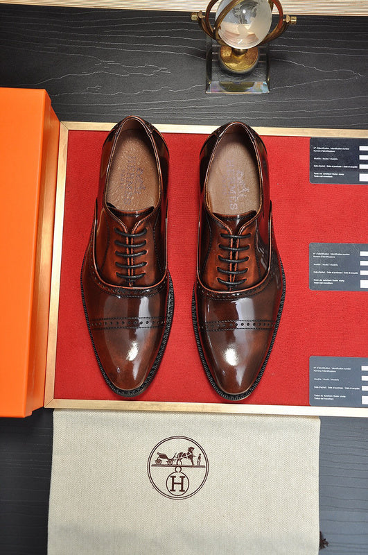 Hermes shoes Style 053 - logo and branding close-up