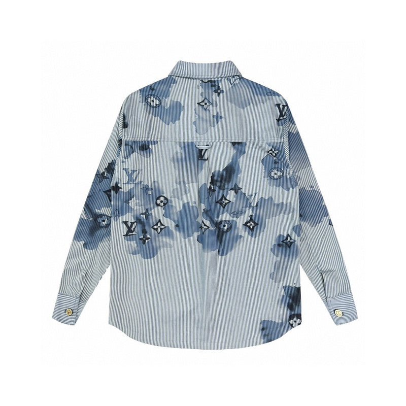 Side profile of Louis Vuitton luxury clothing with runway-inspired design